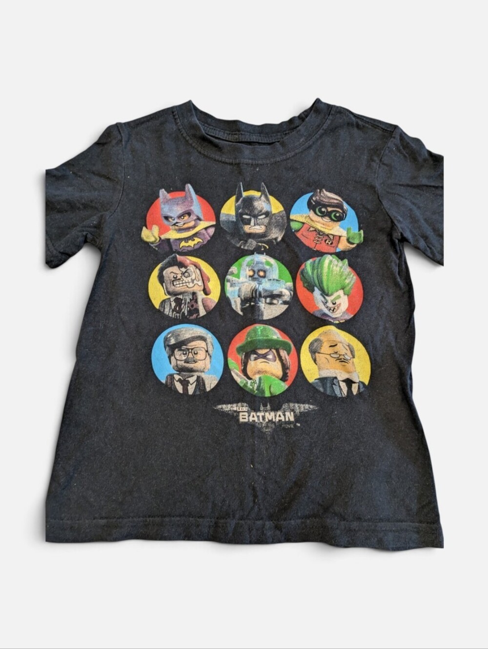 ๐4/20$ GAP Black LEGO Batman & Villains Graphic Tee - Multicolor Circles